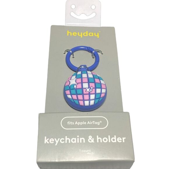 Apple AirTag Silicone Keychain Heyday Disco Ball New Protective Holder Key Ring - Picture 2 of 3